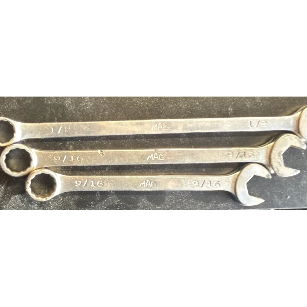 Mac Tools‎ Wrench Set 3pc SAE 1/2 9/16 CL16L CL18 CW18 USA Vintage Combination